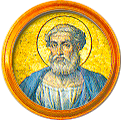 Round portrait medallion of St. Sylvester, Basilica of St. Paul Outside the Walls
