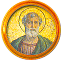 Round portrait medallion of St. Sixtus, Basilica of St. Paul Outside the Walls