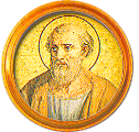 Round portrait medallion of St. Sixtus III, Basilica of St. Paul Outside the Walls