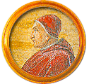 Round portrait medallion of Sixtus IV, O.F.M., Basilica of St. Paul Outside the Walls