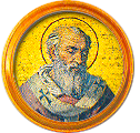 Round portrait medallion of St. Symmachus, Basilica of St. Paul Outside the Walls