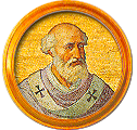 Round portrait medallion of Bd. Urban II, O.S.B., Basilica of St. Paul Outside the Walls