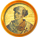 Round portrait medallion of Valentine, Basilica of St. Paul Outside the Walls