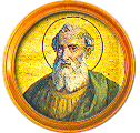 Round portrait medallion of St. Victor, Basilica of St. Paul Outside the Walls