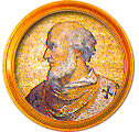 Round portrait medallion of Victor II, Basilica of St. Paul Outside the Walls