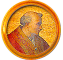 Round portrait medallion of Bd. Victor III, O.S.B., Basilica of St. Paul Outside the Walls