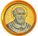 Round portrait medallion of St. Vitalian, Basilica of St. Paul Outside the Walls